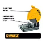 DEWALT 14 in. Abrasive Chop Saw, 15 Amp, 4 hp thumbnail 2