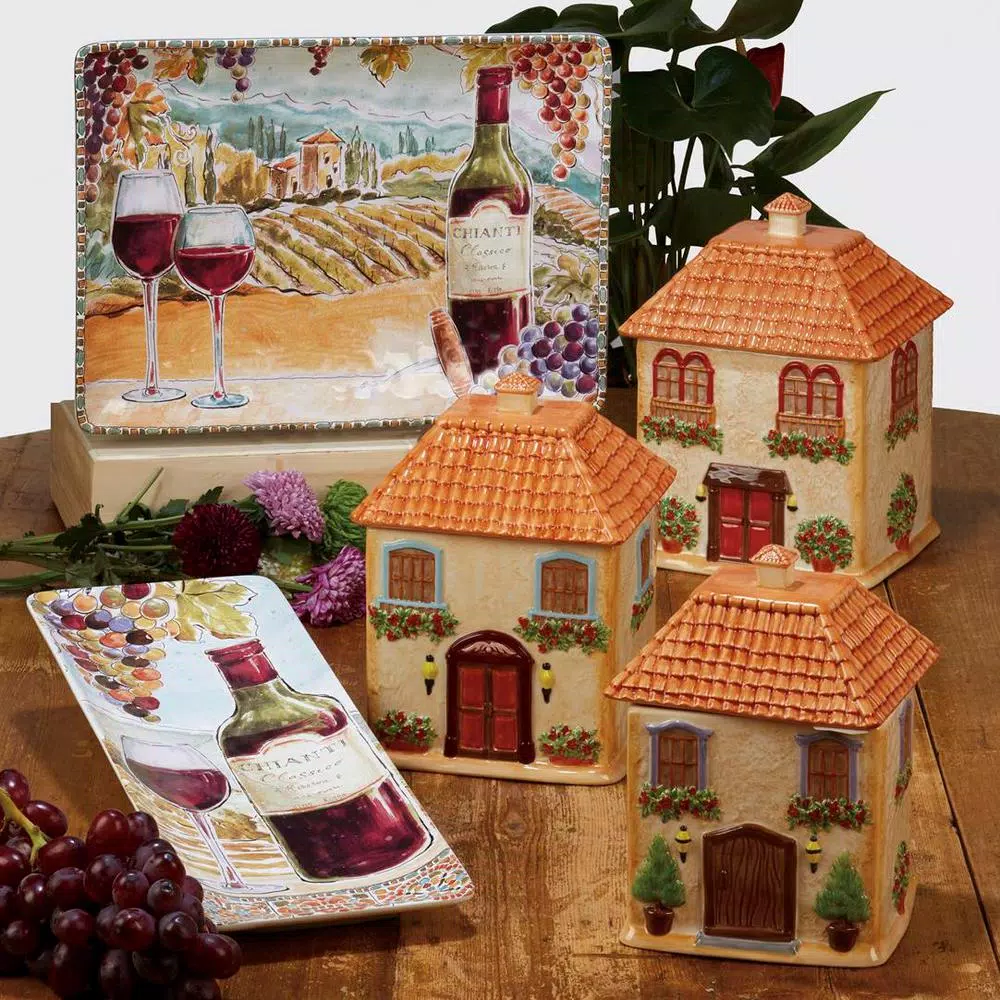 Certified International Tuscan Breeze 12.5 in. Stoneware Square Platter, Multi-Colored