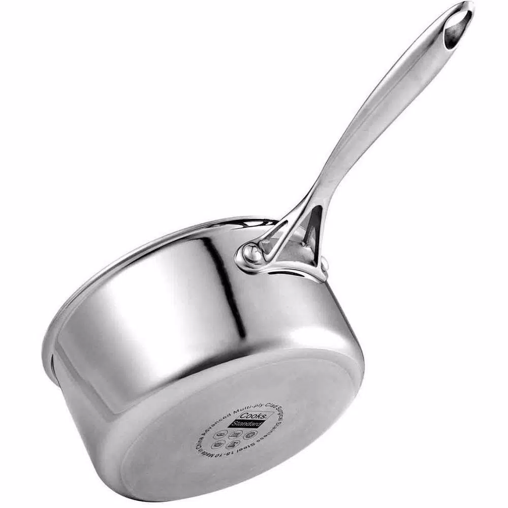 Cooks Standard 1.5 qt. Multi-Ply Clad Stainless Steel Sauce Pan with Lid
