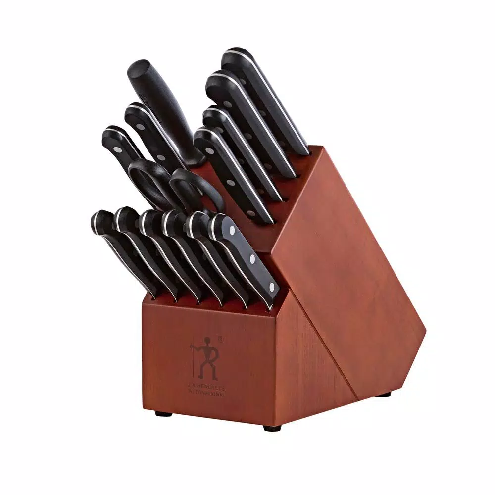 Henckels International Solution 15-Piece Knife Block Set with Hardwood Block