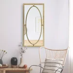 StyleWell Medium Rectangle Gold Antiqued Classic Accent Mirror, 14 in. x 29.9 in. thumbnail 4