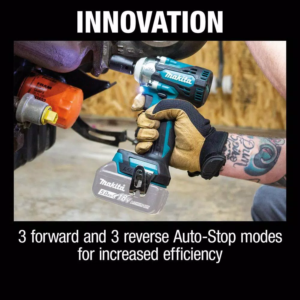 Makita 18V LXT Brushless 1/2 in. Sq. Drive Impact Wrench w/ Friction Ring, Tool Only