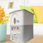 Tayama 33 lbs. Capacity Rice Dispenser, White Food Storage Container thumbnail 1