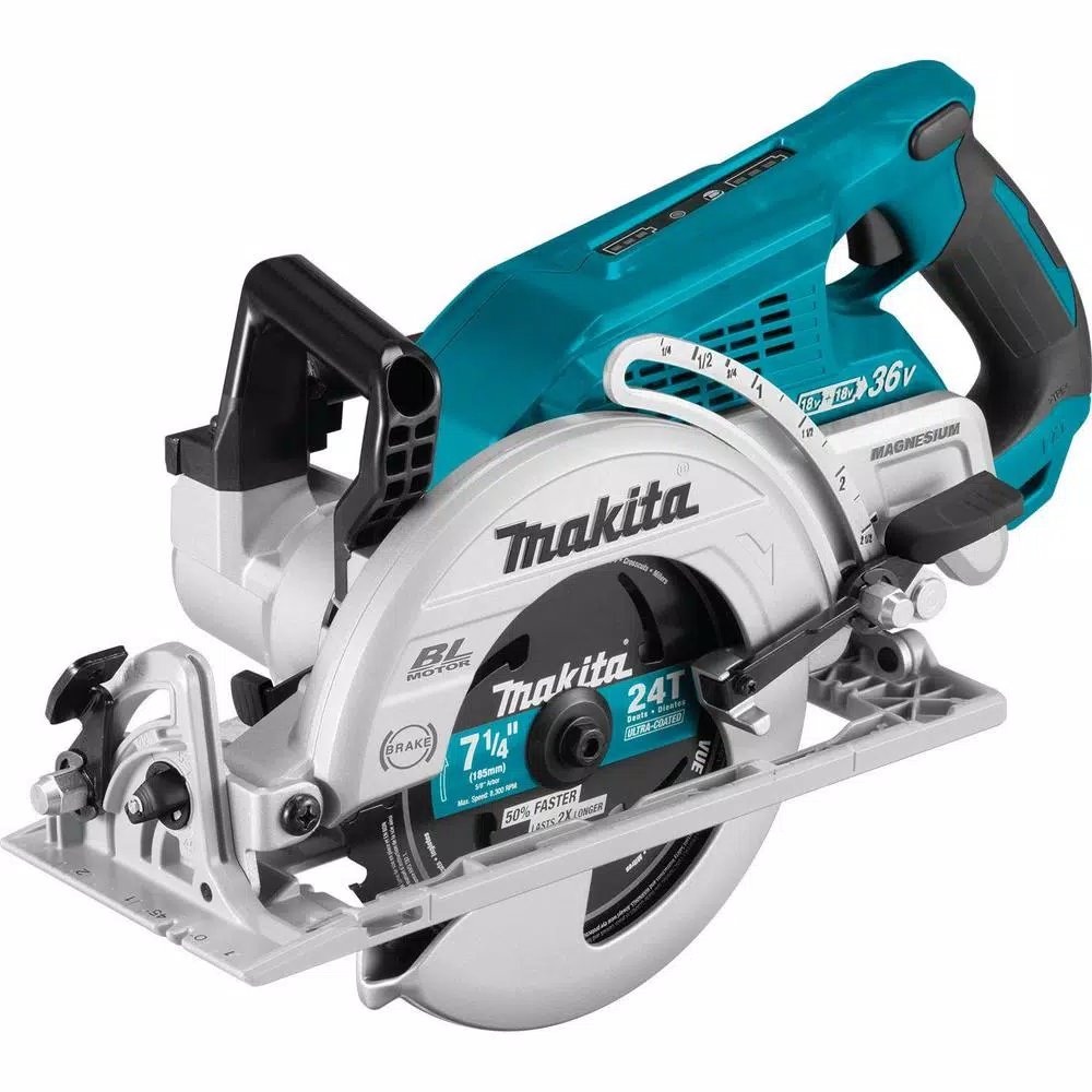 Makita 18V X2 LXT Brushless 7-1/4 in. Rear Handle Circular Saw Kit with (2) 5.0 Ah Batteries & Charger