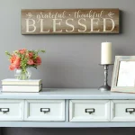 Stratton Home Decor Grateful, Thankful, Blessed Wood Sign Wall Art thumbnail 1