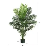Nearly Natural 5 ft. Paradise Palm Silk Tree - Artificial Green Tropical Palm thumbnail 6