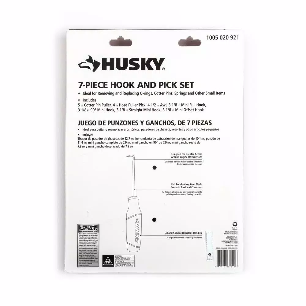 Husky 7-Piece Hook and Pick Set with Ergonomic Handles