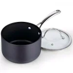 Cooks Standard 3 Qt. Hard-Anodized Aluminum Nonstick Saucepan with Glass Lid, Black thumbnail 3