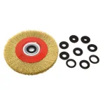 WEN 8 in. Crimped Steel Wire Wheel with 5 Arbor Adapters for Bench Grinders thumbnail 4