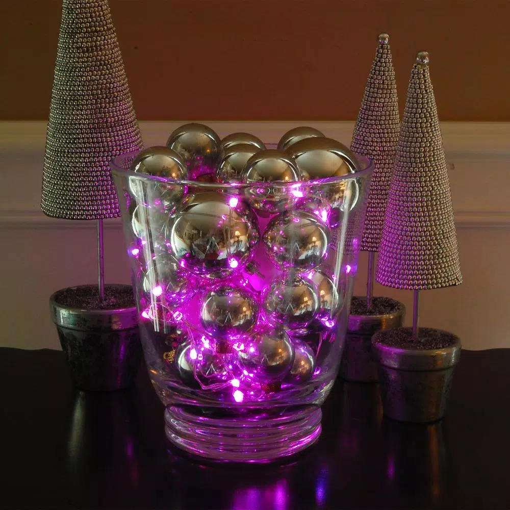 LUMABASE Multi-Color LED Battery Operated Mini String Fairy Lights with Remote Control (2-Pack, 50 Lights Each)