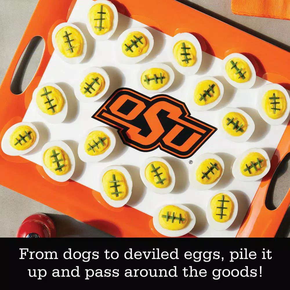 Unbranded Oklahoma State University Serve 'n Score Party Platter, 16 x 12.5-Inch Melamine Serving Tray