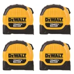 DEWALT 25 ft. x 1-1/8 in. Tape Measure, 4-Pack - Durable Residential Construction Hand Tool thumbnail 1