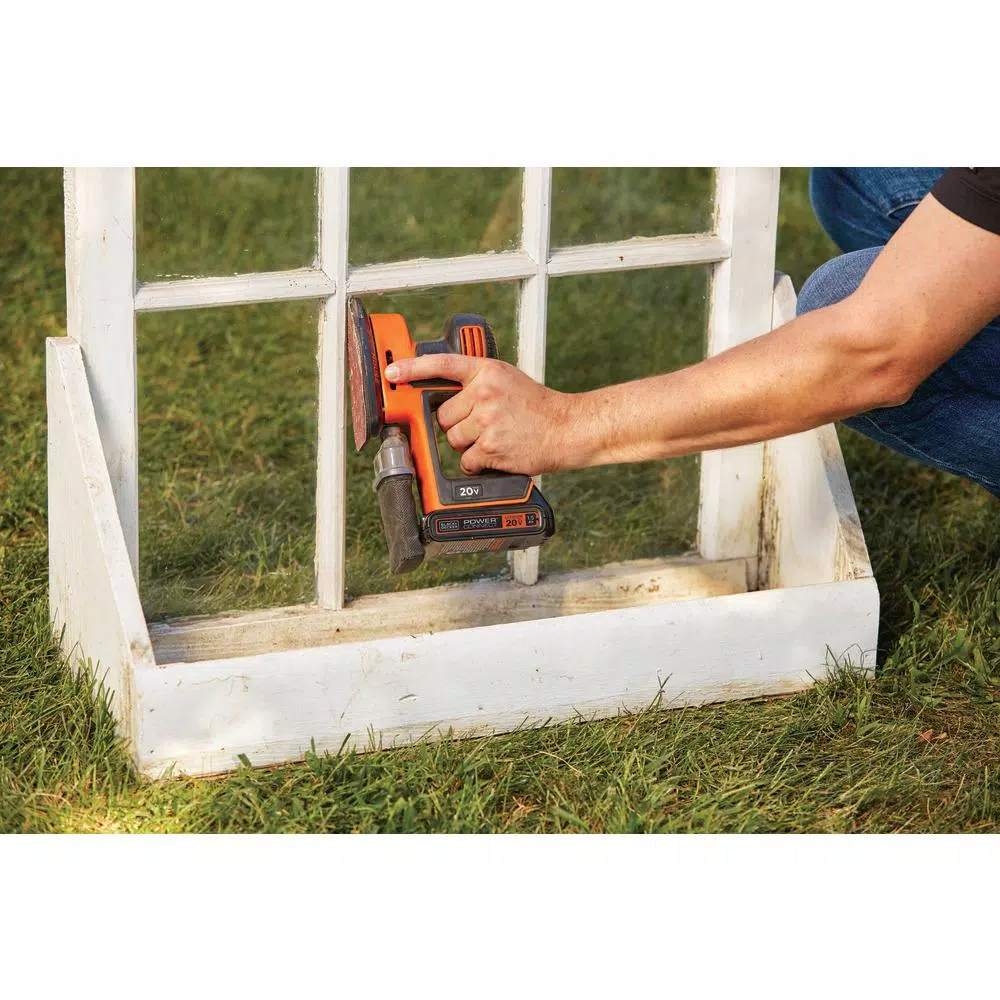 BLACK+DECKER 20V MAX Lithium-Ion Cordless Mouse Sander with 1.5 Ah Battery and Charger