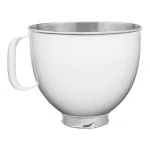 KitchenAid 5 Qt. Stainless Steel Mixing Bowl with Colorfast White Finish for Tilt-Head Stand Mixers thumbnail 1