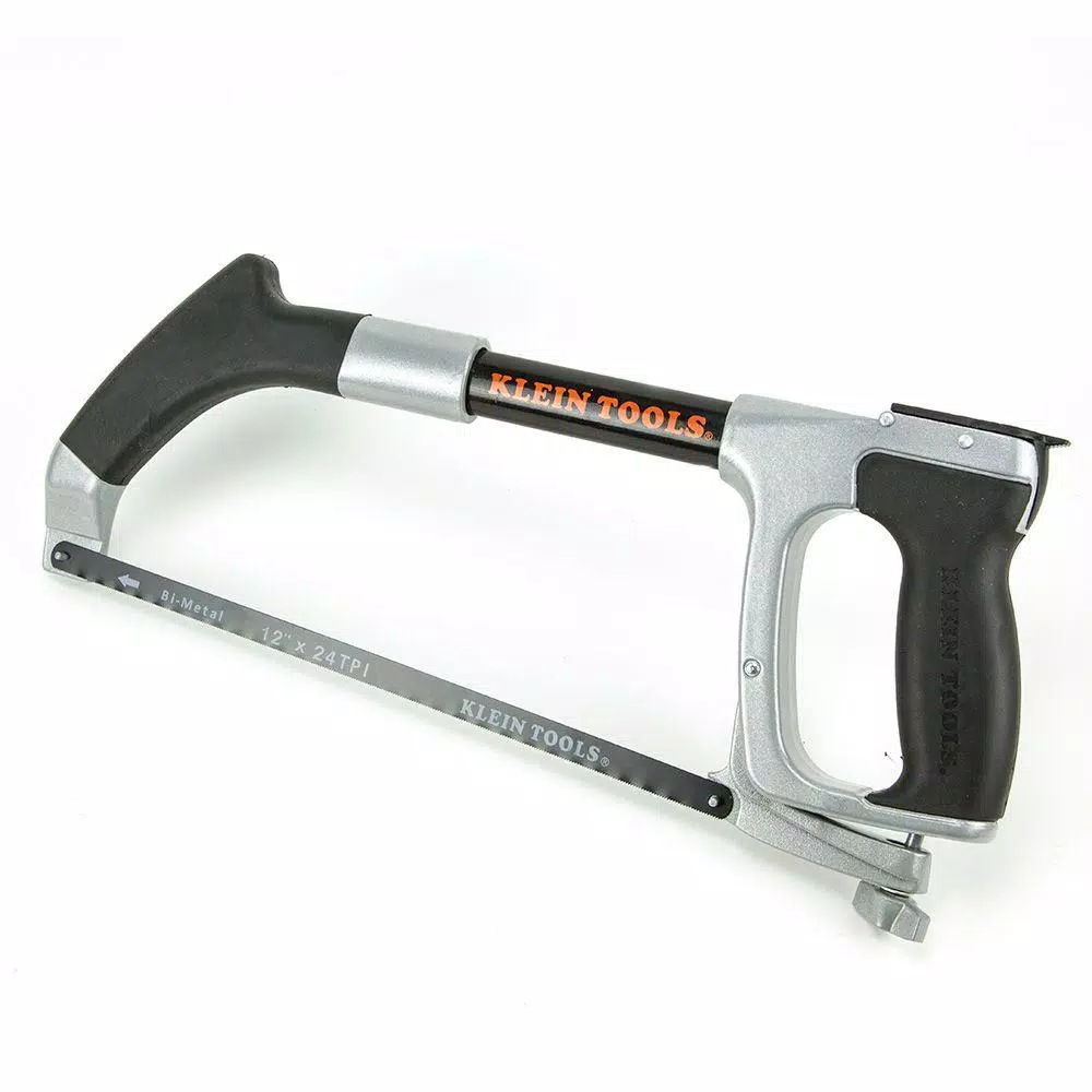 Klein Tools 12-Inch High-Tension Hacksaw with Aluminum Handle and Bi-Metal Blades