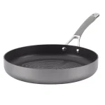 Circulon Elementum 11 in. Hard-Anodized Aluminum Nonstick Grill Pan, Oyster Gray thumbnail 1