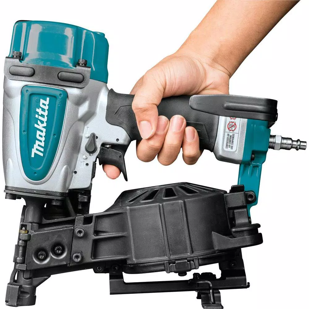 Makita AN454 15 Degree Pneumatic Coil Roofing Nailer, 1-3/4 in.