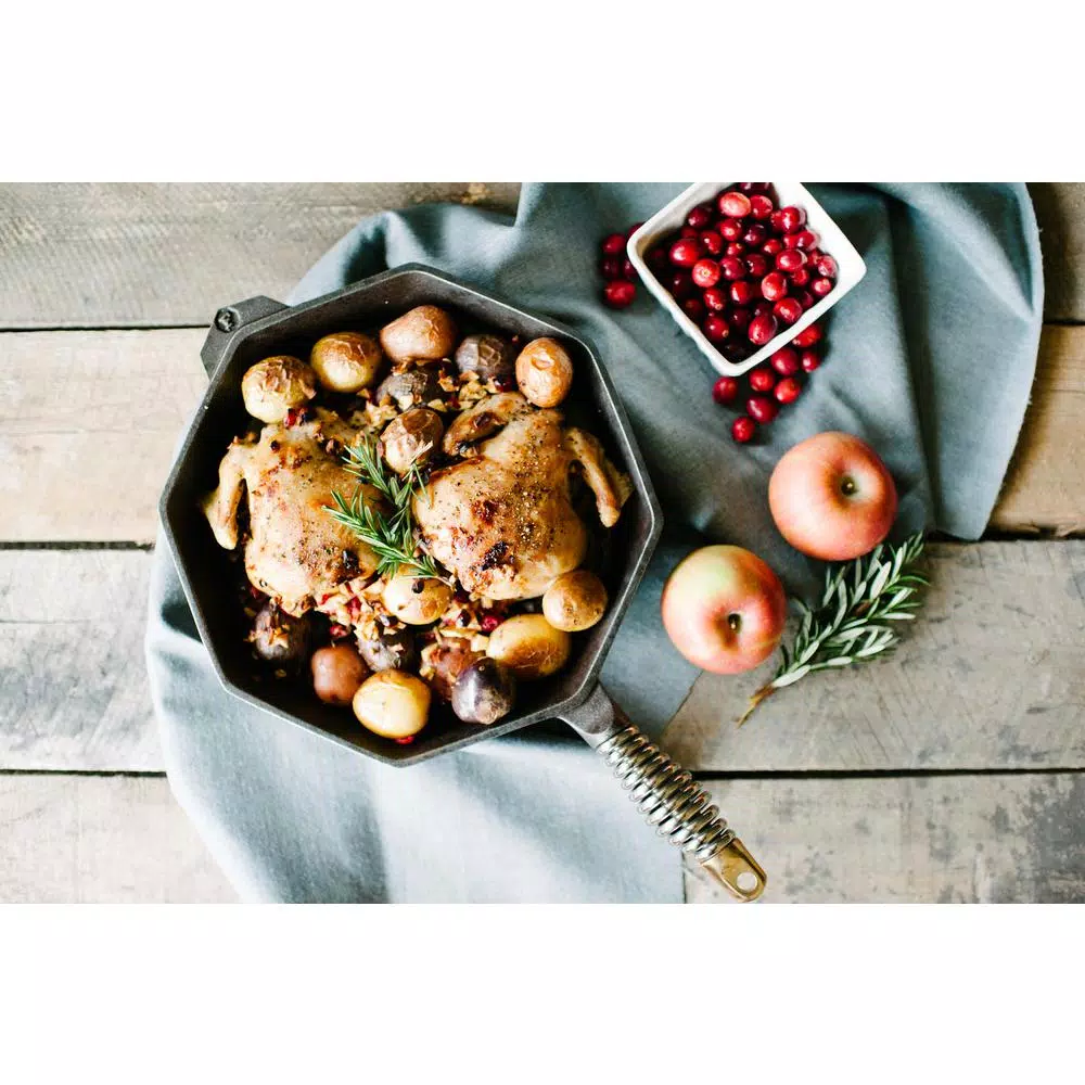 FINEX 12 in. Cast Iron Skillet with Lid, Pre-Seasoned Handmade Cookware