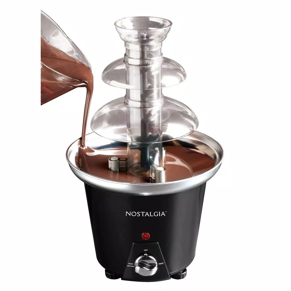 Nostalgia CFF965 3-Tier Chocolate Fountain, 1.5 lb Capacity, Black