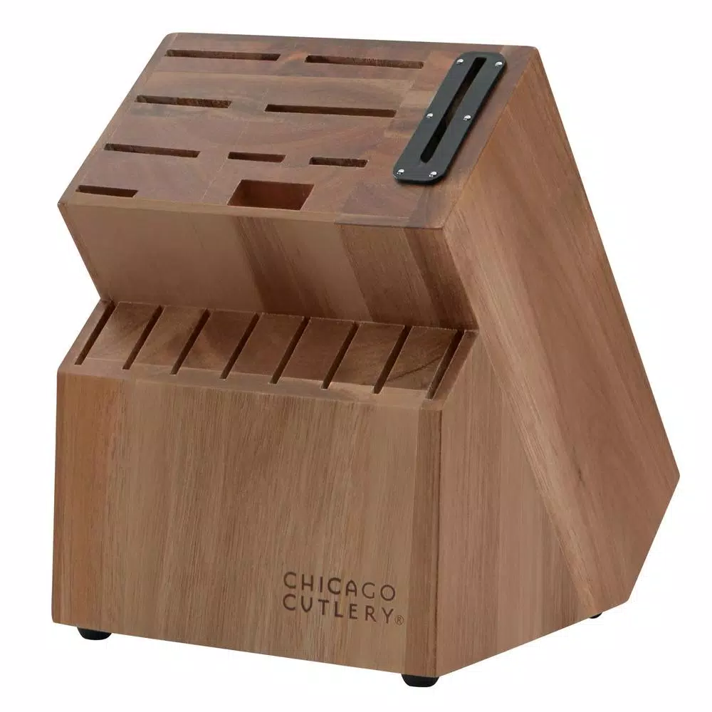 Chicago Cutlery Insignia 18-Piece High-Carbon Stainless Steel Knife Set with Acacia Wood Block