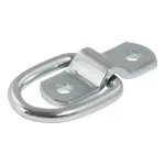 CURT 1" x 1-1/4" Surface-Mounted Tie-Down D-Ring, 1,200 lbs. Capacity, Clear Zinc thumbnail 1