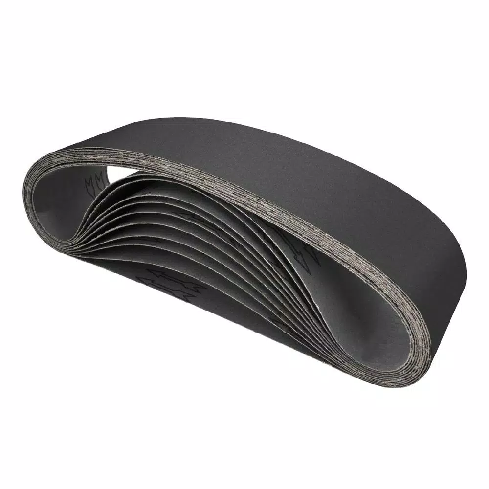 POWERTEC 600 Grit Silicon Carbide Sanding Belts, 4 in. x 36 in. (10-Pack)