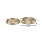 Home Decorators Collection Seagrass Wicker Round Decorative Trays, Set of 2 thumbnail 2