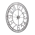 Utopia Alley Manhattan 32" Industrial Wall Clock, Pewter Metal, Analog Quartz thumbnail 7
