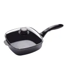 Swiss Diamond Classic Series 2.1 qt. Square Cast Aluminum Nonstick Saute Pan with Glass Lid, Gray thumbnail 1