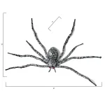 Worth Imports 35 in. Silver and Black Spider Halloween Prop, Set of 2 thumbnail 2