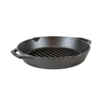 Lodge 12 in. Cast Iron Grill Pan with Dual Handles, Black thumbnail 1