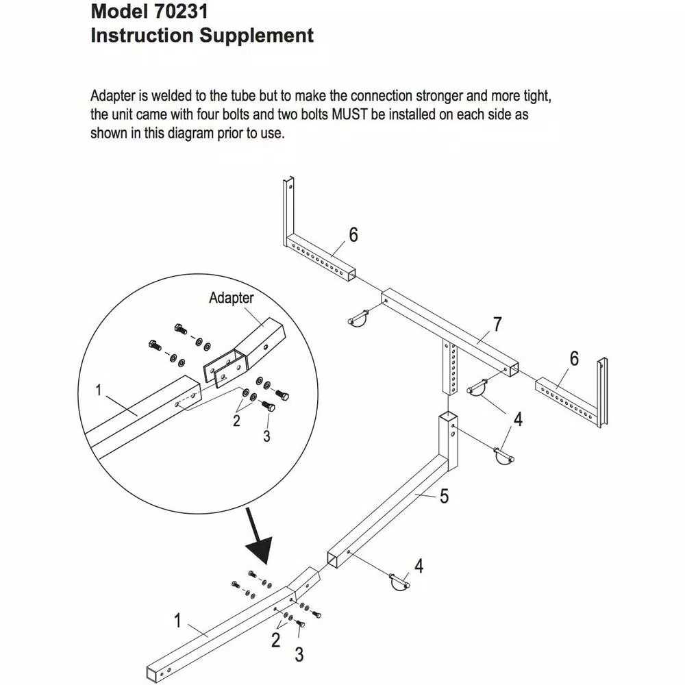 MaxxHaul 70231 Hitch Mount Truck Bed Extender for Ladders, Kayaks, and Lumber