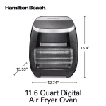 Hamilton Beach 11 Qt. Digital Air Fryer Oven with Rotisserie and Rotating Basket, Black thumbnail 2
