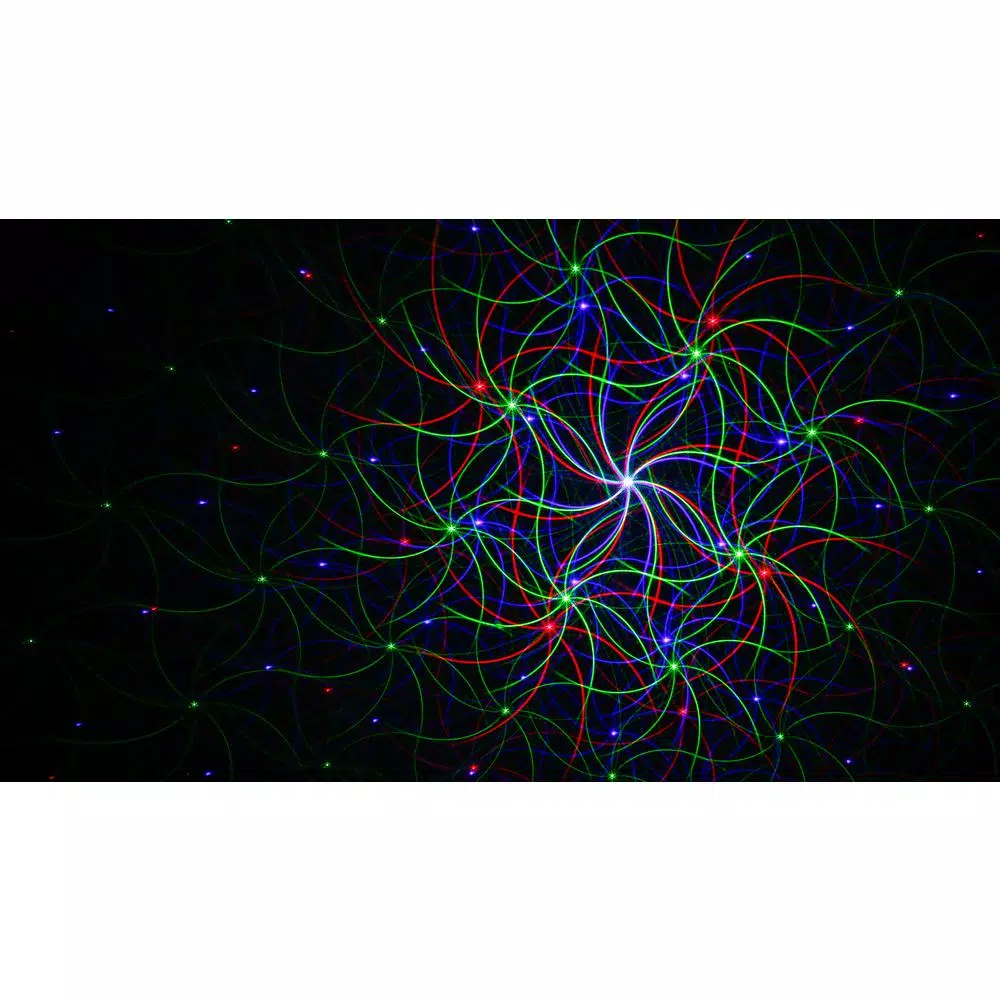 LEDMALL 3-Color RGB Outdoor Laser Projector Lights with RF Remote and 8 Moving Patterns