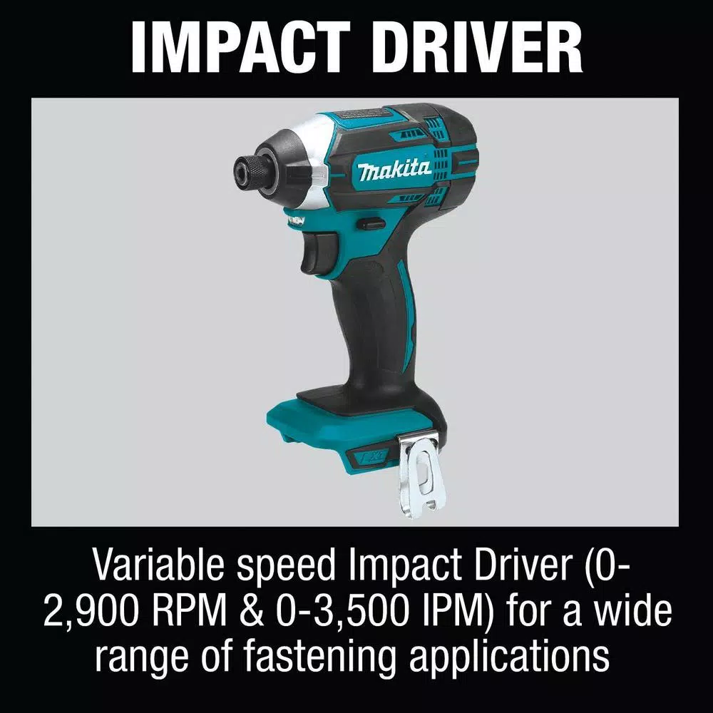 Makita 18V LXT Cordless 6-Piece Combo Kit with 3.0Ah Batteries and Charger