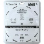 Makita 10 in. 60T Carbide-Tipped Max Efficiency Miter Saw Blade thumbnail 8
