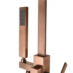 AKDY Freestanding Floor Mount Roman Tub Faucet with Hand Shower, Antique Bronze thumbnail 4