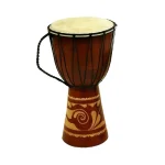 Benzara Toca Wood and Leather Brown Djembe Drum Decorative Musical Instrument thumbnail 1