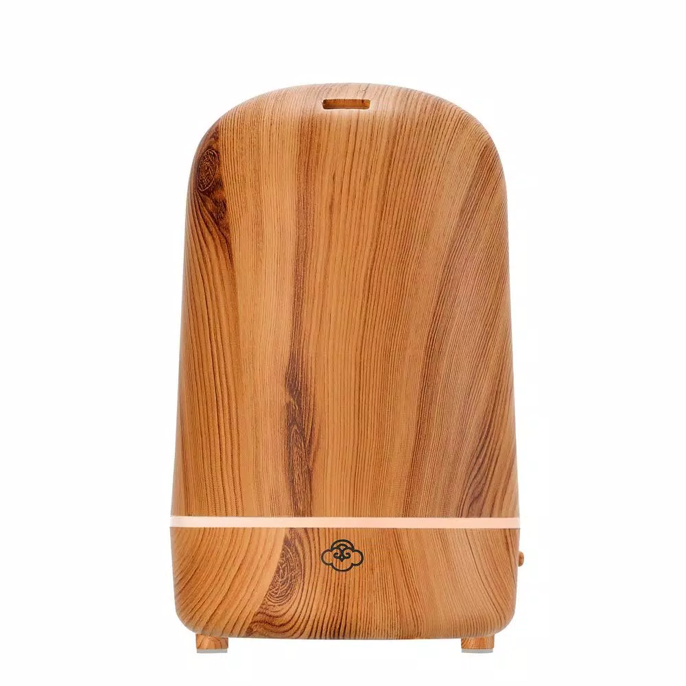 Serene House Light House Light Wood Ultrasonic Aromatherapy Oil Diffuser with Ambient LED Light