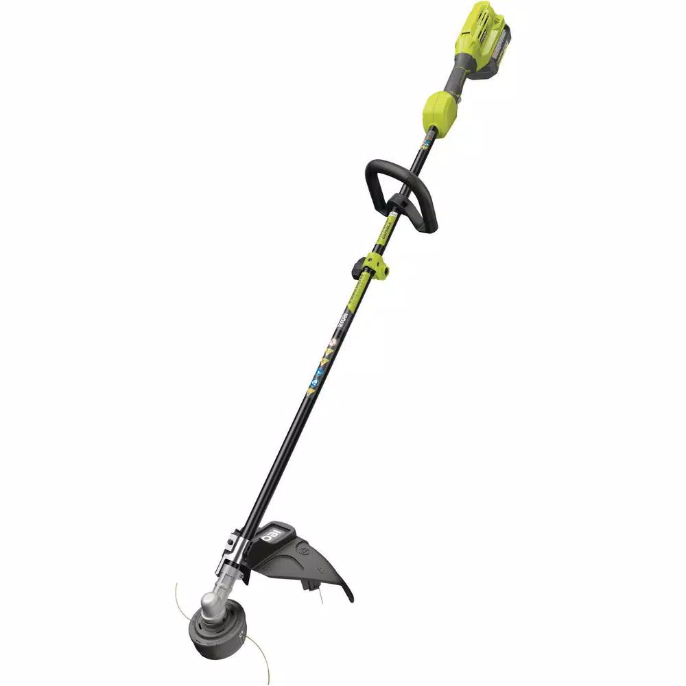 RYOBI Reconditioned 40V Lithium-Ion Cordless Attachment Capable String Trimmer with 4 Ah Battery and Charger