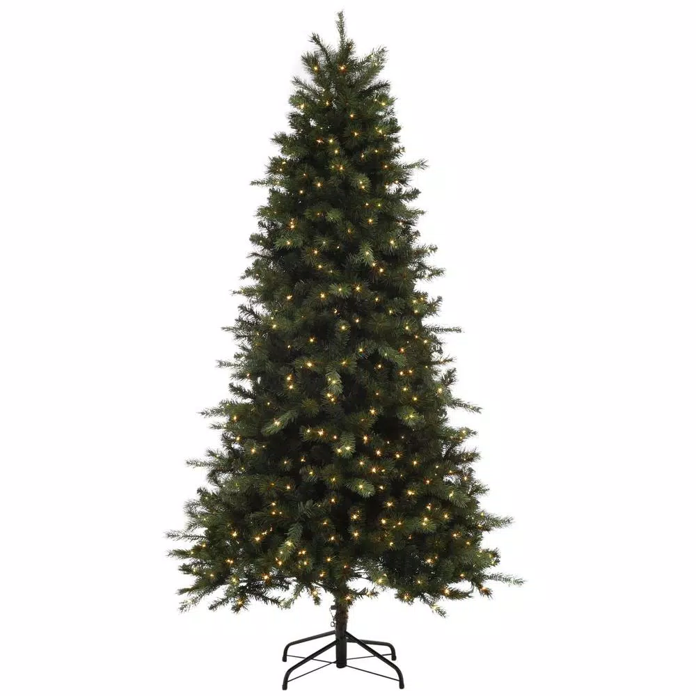 Unbranded 9 ft. Braxton Pre-Lit Color Changing Artificial Christmas Tree with 900 Micro Dot LED Lights