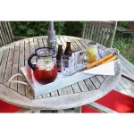 Achla Designs Galvanized Steel Serving Tray with Rope Handles, 28.25 in. x 10.25 in. thumbnail 4