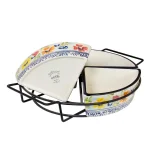 Gibson Elite Luxembourg 5-Piece Divided Serving Dish Set with Metal Rack thumbnail 4