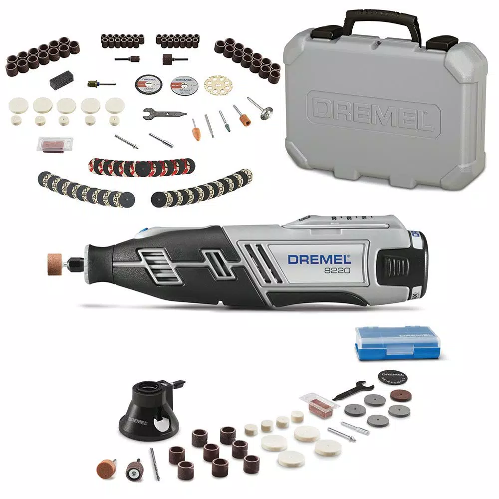 Dremel 8220 Series 12V MAX Lithium-Ion Cordless Rotary Tool Kit with 130-Piece Accessory Set