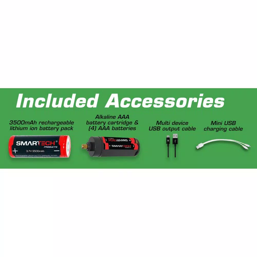 Smartech Products DuoTec HPR-1000 1000 Lumens Rechargeable LED Flashlight & 3500 mAh Power Bank