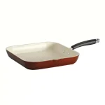 Tramontina Style Ceramica 12 in. Aluminum Square Nonstick Grill Pan, Metallic Copper thumbnail 1