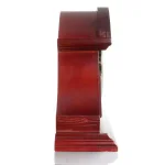 Bedford Clock Collection Redwood Tambour Mantel Clock with Chimes and Roman Numeral Dial thumbnail 3