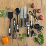Unbranded 17-Piece Deluxe Stainless Steel Kitchen Tool Set with Matte Black Handles thumbnail 1