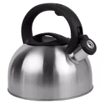 Home Basics Silver Stainless Steel Whistling Tea Kettle, 2.5L Capacity, Modern Design thumbnail 3