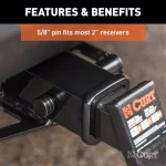 CURT 5/8" Barbell Hitch Lock for 2" Receiver, Black Steel thumbnail 4